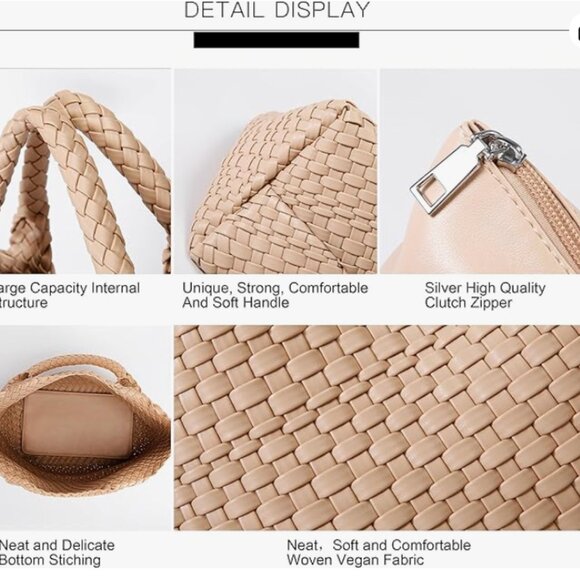 Vegan Leather Handbag tote like new - Picture 8 of 10